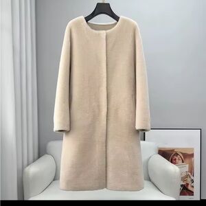 Elegant Cream Women's Coat